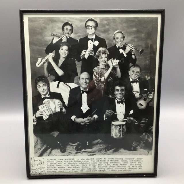 “Friends of Mancini” Signed Photograph by Dudley Moore Tribute to Henry Mancini 1987 For Sale - Image 11 of 11