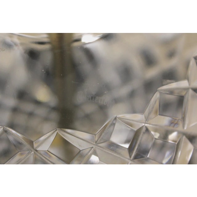 Waterford Crystal Table Lamp with Brass Base For Sale - Image 9 of 11