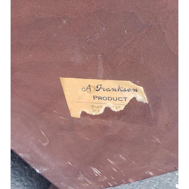 Brown 1940s Frankson Furniture Mahogany Chippendale 4-Tier Narrow Bookcase Bookshelf For Sale - Image 8 of 9