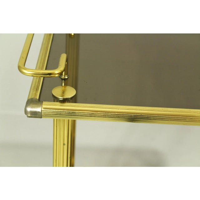 Italian Brass Serving Trolley, 1980s For Sale - Image 6 of 8