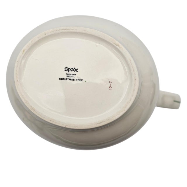 Vintage Spode Christmas Tree 48 Oz Water Pitcher, England For Sale - Image 9 of 10