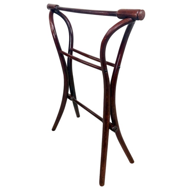 Traditional Vienna Secession Bent Oak Mute Servant Valet by Thonet No.101 For Sale - Image 3 of 9