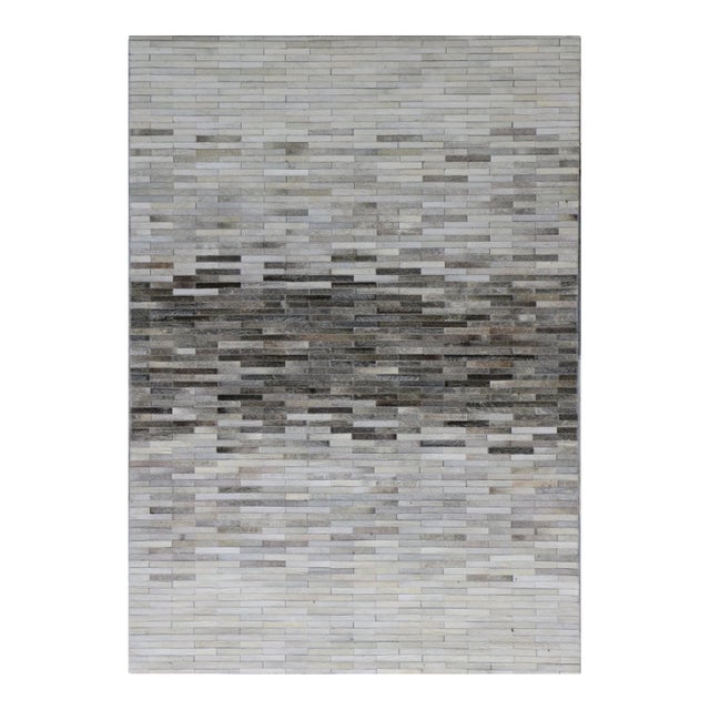 Galaxy Cowhide Silver Area Rug, 10' 0'' X 14' 0'' For Sale