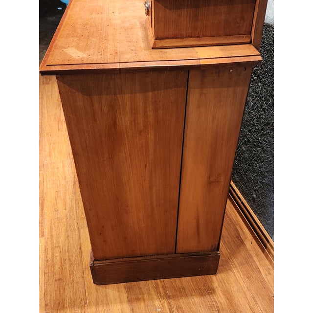 Antique 1900's Edwardian Walnut Dressing Table With Hinged Mirror For Sale - Image 9 of 10