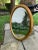 Gold Leaf Beveled Oval Mirror from the Bombay Company. The mirror has hooks on back to hang either horizontally or...