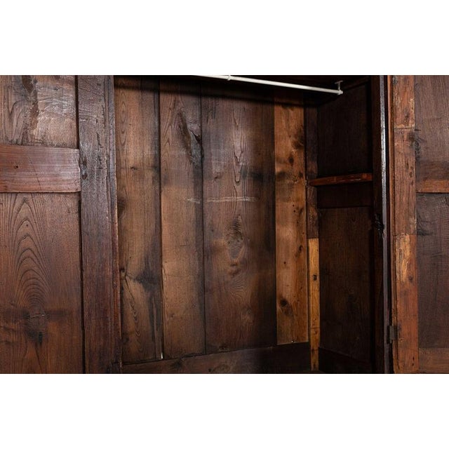 Antique French Provincial Ash Diamond Point Armoire, 1770 For Sale - Image 14 of 18