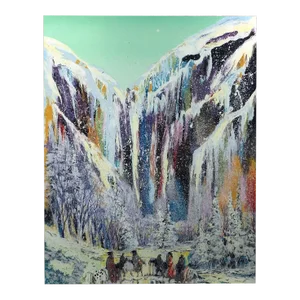 Earl Biss "Wind River Snow St II" Green Sky Hand Signed Serigraph