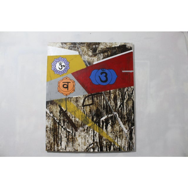Early 21st Century Irakli Kavtaradze (Akuna), Chakra 3, 2020, Mixed Media on Canvas For Sale - Image 5 of 6