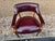 Wood Late 20th Century Hickory Leather Company Set of Four Vintage Burgundy/ Oxblood Vinyl Brass Nailhead Armchairs For Sale - Image 7 of 11