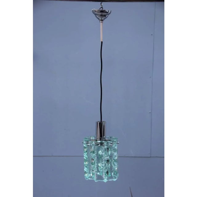 Mid-Century Modern Mid-Century Italian Crystal Ceiling Lamp For Sale - Image 3 of 5