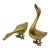 Vintage Solid Brass Duck Decorative Statues- A Set of 2 For Sale