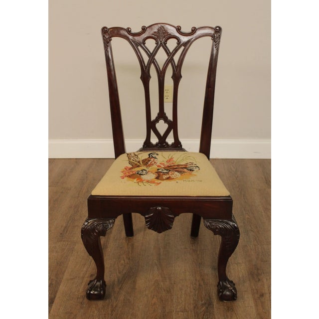 Chippendale Antique Chippendale Style Centennial Period Mahogany Ball & Claw Chair For Sale - Image 3 of 13