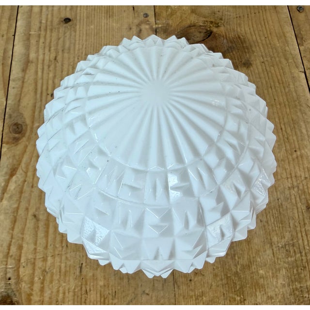 1970s Vintage White Porcelain Ceiling Light, 1970s For Sale - Image 5 of 13