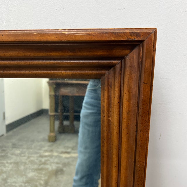 Vintage Solid Wood Wall Mirror Chairish