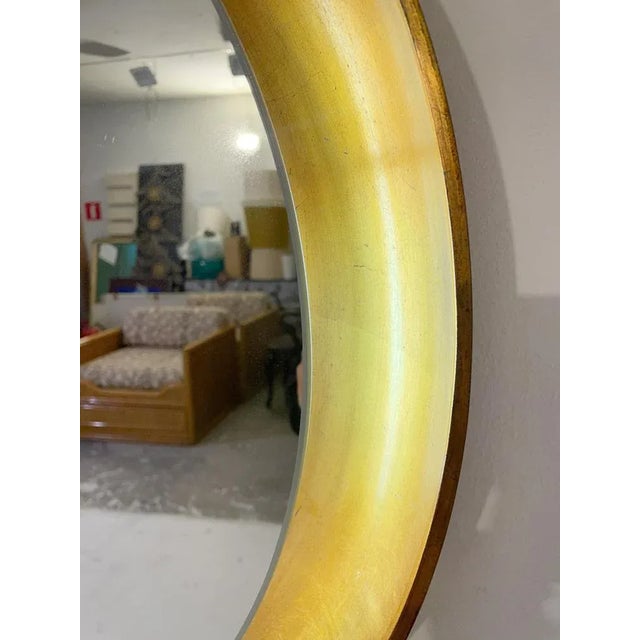 1960s Mid-Century Modern Gold Mirror in Wood, Italy, 1960s For Sale - Image 5 of 8