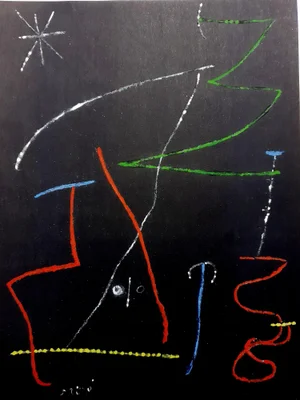 Joan Miro (After) - Pochoir Pour 'XX Siecle'- Abstract Stencil 1958