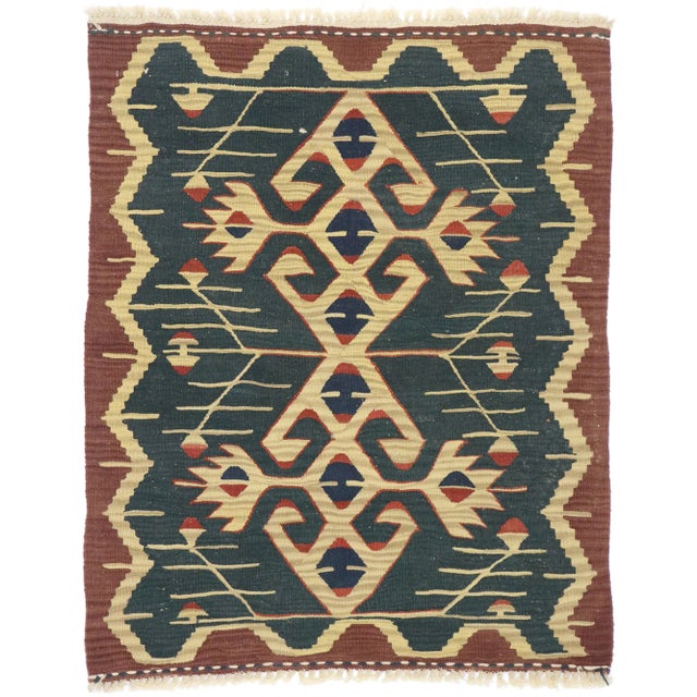 Vintage Persian Shiraz Kilim Rug - 02'10 X 03'06 For Sale - Image 9 of 9