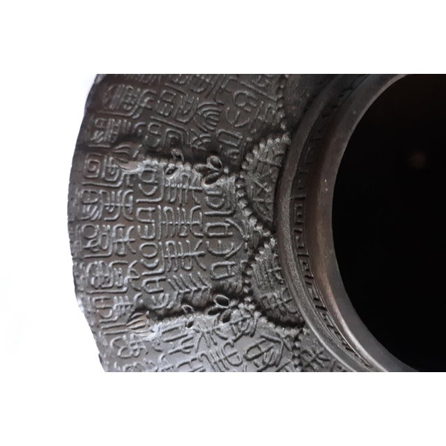 Early 20th Century Vintage Chinese Bronze Tripod Censer With Pierced Lid and High-Relief Dragon Handle For Sale - Image 5 of 5
