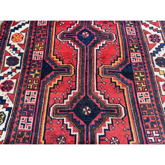 Red Antique Lori Rug in Wool, 1920s For Sale - Image 8 of 18