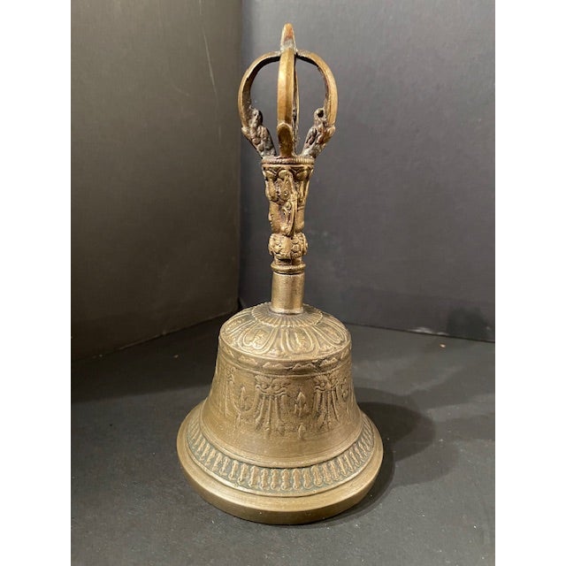 Mid 20th Century Vintage Vajrayana Buddhist Prayer Bell Tibet Nepal Bhutan For Sale - Image 5 of 13