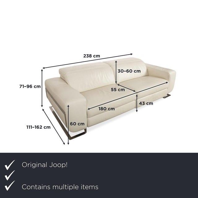 Modern Leather 007 Three-Seater & Two-Seater Sofas with Electric/Manual Function from Joop, Set of 2 For Sale - Image 3 of 18