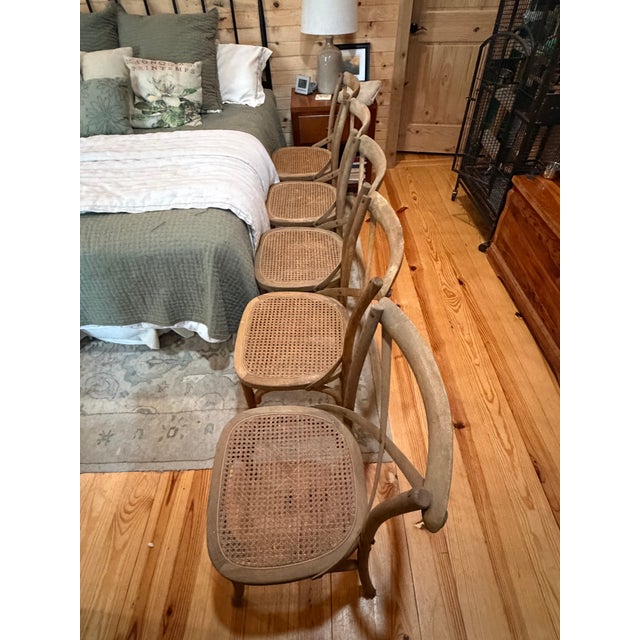 Wood Restoration Hardware Dining Chairs For Sale - Image 7 of 10