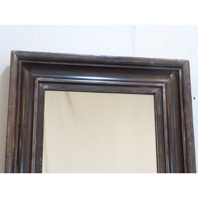 American 19th Century Silverleaf Pewter Tone Accent Mirror For Sale - Image 3 of 3