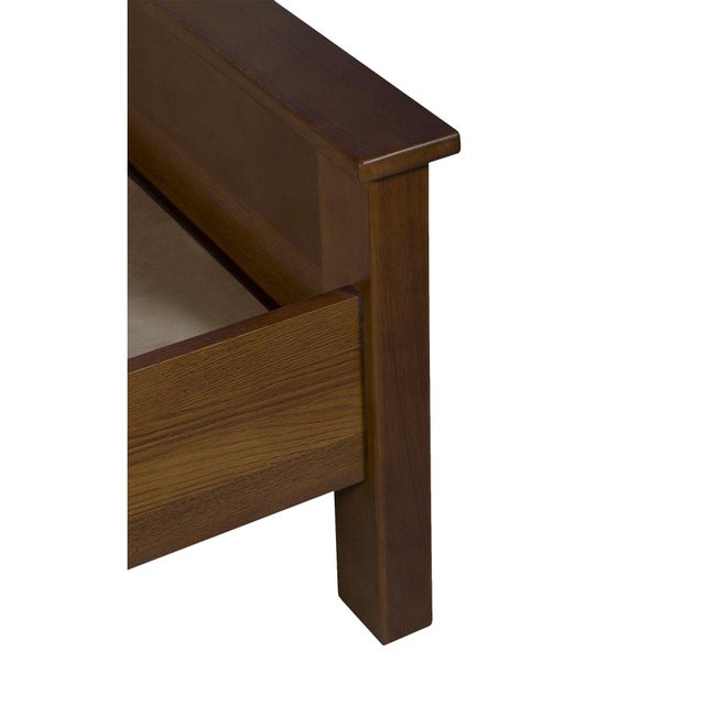 Mission Oak Panel Bed - Walnut For Sale - Image 4 of 9