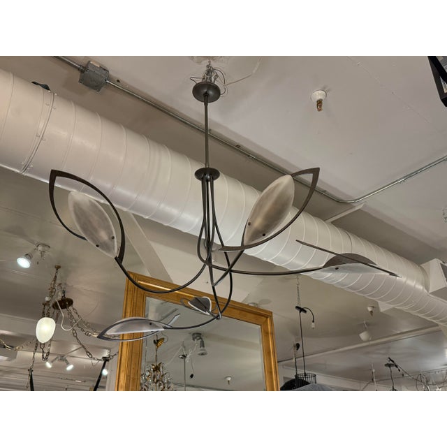 Design Plus Gallery presents the Aerial Multi-Light Pendant by Ori Goldberg for Hubbardton Forge. This sculptural iron...