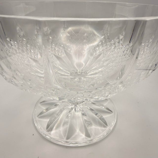 Vintage Cristal d’Arques "Longchamp" 24% Lead Crystal Footed Centerpiece / Compote Bowl. Made in France, this mid-century...
