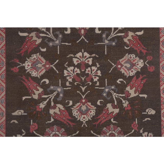 Mid-Century Modern Oriental Turkish Oushak Rug With Floral Pattern 4'11" X 8'5" For Sale - Image 3 of 13