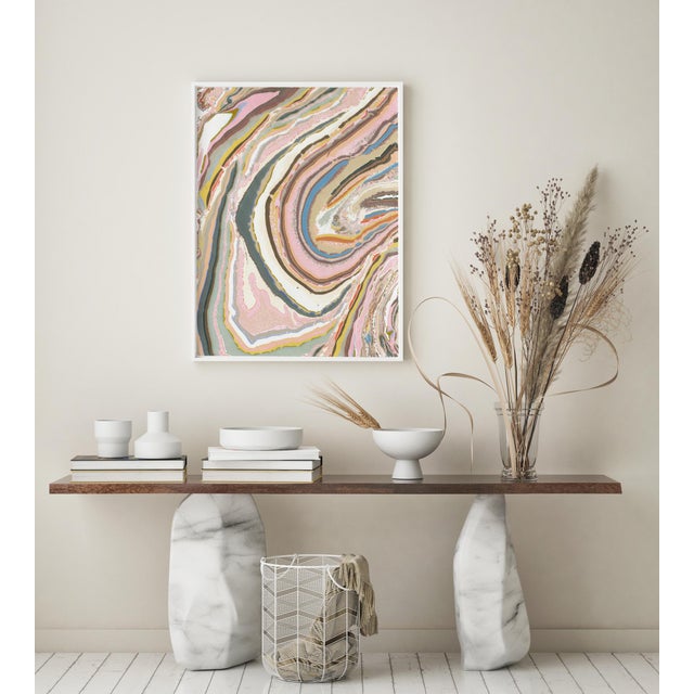 Contemporary marbling giclée print. High-quality limited edition marbling artwork by danish artist Pernille Snedker...