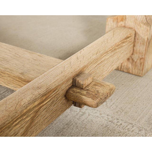 20th Century Country French Bleached Oak Trestle Dining Table For Sale - Image 9 of 18