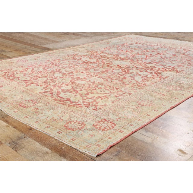Red Antique Persian Mahal Rug - 07'00 x 10'06 For Sale - Image 8 of 10
