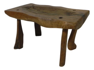 Vintage Oak Tree Trunk Stool, 1960s