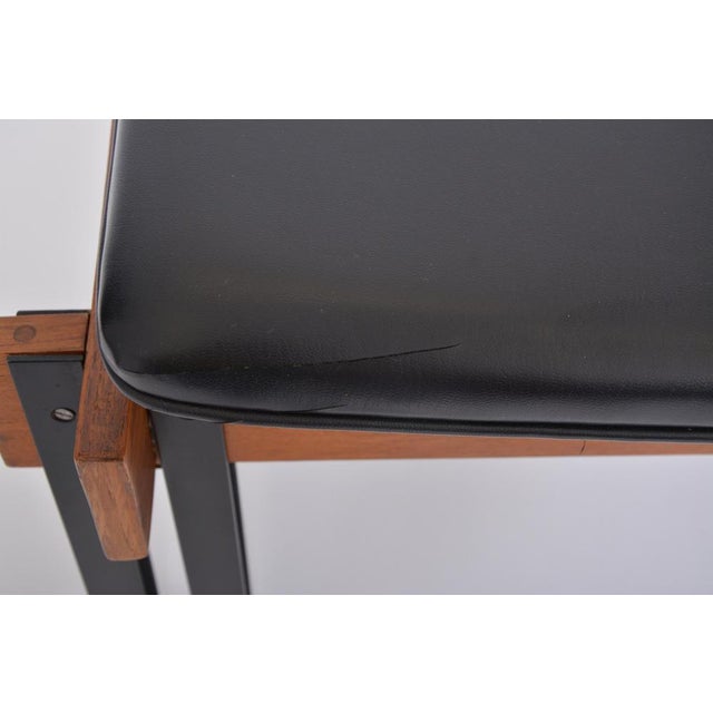 Black Mid-Century Modern Bench by Inge & Luciano Rubino for Apec, 1960s For Sale - Image 8 of 16