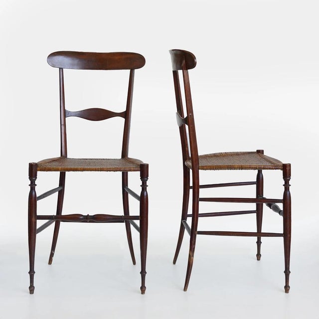 Campanino Chiavari Chairs from Fratelli Levaggi, 1950s, Set of 2, in Good conditions. Designed 1950 to 1959