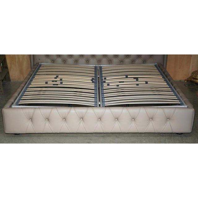 Gold Emperor Maestro Chesterfield Bed Frame in Tufted Leather from Roche Bobois For Sale - Image 8 of 18