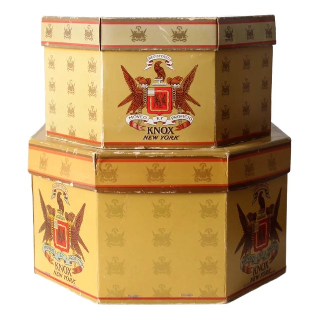 Vintage Knox Hat Boxes Pair For Sale