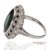 Metal Vintage Platinum 950 Milgrain Natural Diamond and Tourmaline Ring, Size 7 For Sale - Image 7 of 12