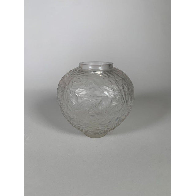 René Lalique (1860-1940) Vase, "Milk" Model, Glass, 1920, Art Nouveau For Sale