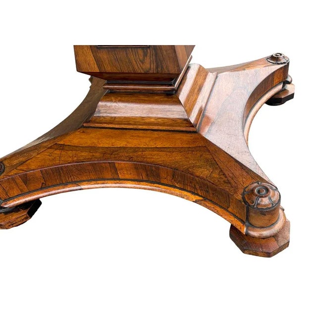 Brown Early Victorian Rosewood Center Table For Sale - Image 8 of 9