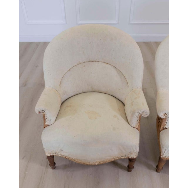 Wood Pair of 20th Century French Chairs, Ready to Upholster For Sale - Image 7 of 13