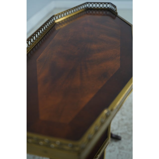 Theodore Alexander Mahogany 3-Tier Butler’s Side Table For Sale - Image 13 of 14