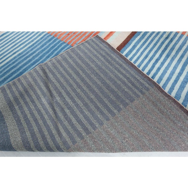 Blue Inspired Deco Modern Rug by Doris Leslie Blau For Sale - Image 8 of 8