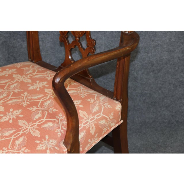1950's Set 10 Chippendale Style Mahogany Dining Chairs For Sale In Philadelphia - Image 6 of 12