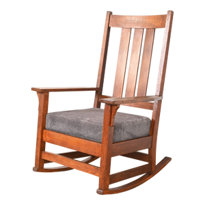 Gustav Stickley Mission Oak Arts & Crafts Rocking Chair, Circa 1910