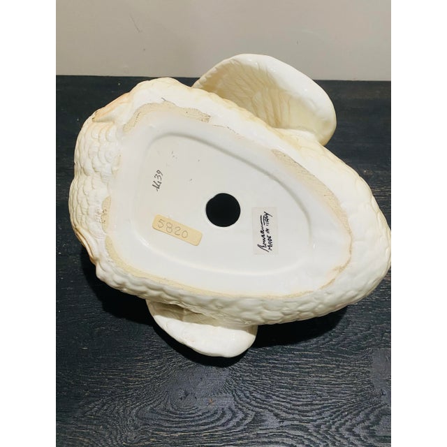 Italian Porcelain Swan Sculpture, Signed & Number For Sale - Image 10 of 12