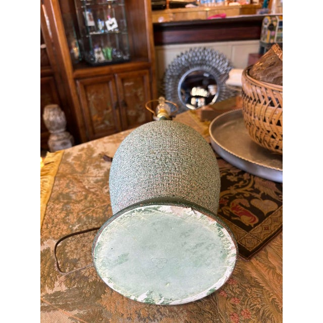 1960s Vintage Mid-Century Modern Green Table Lamp For Sale - Image 5 of 9