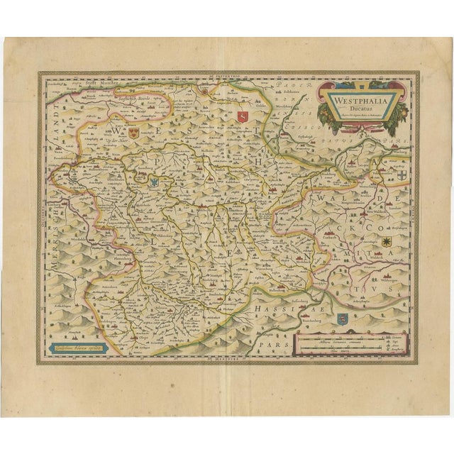 Antique Map of the Duchy of Westphalia For Sale - Image 3 of 6